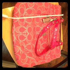 Red coach purse